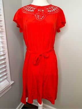 Banana Republic 100% Silk Red Dress